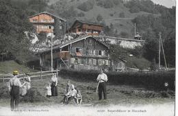 BAUERNHÄUSER IN MORSCHACH → Bauern Beim Heuen Anno 1907     ►RAR◄ - Morschach