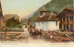 Suisse - Grimselpost Guttannen - La Poste Du Grimsel - Diligence Avec 5 Chevaux - Guttannen