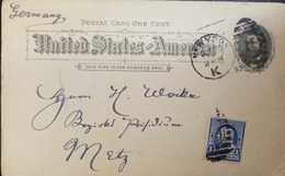 L) 1903 UNITED STATES, FRANKLIN, BLUE, 1C, PEOPLE, POSTAL CARD ONE CENT - Sonstige & Ohne Zuordnung