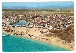 CP EN AVION AU DESSUS DE... COGOLIN PLAGE, CAMPING, PRAIRIE DE LA MER, GRIMAUD, VUE AERIENNE, VAR 83 - Cogolin