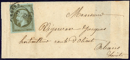 Lettre. No 11, Sur BJ D'Angers Pour Orléans. - TB - 1853-1860 Napoléon III.