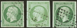 Nos 12, 12a, 12b. - TB - 1853-1860 Napoléon III.