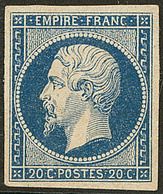 * No 14Aa, Bleu Foncé, Point De Pelurage Au Verso Mais Très Frais Et TB D'aspect - 1853-1860 Napoléon III.