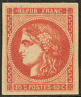 * No 48g, Rouge Sang, Très Belle Nuance, Jolie Pièce. - TB. - R - 1870 Uitgave Van Bordeaux