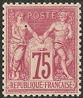 ** No 71, Carmin, Très Frais Et Bien Centré. - TB. - R - 1876-1878 Sage (Type I)
