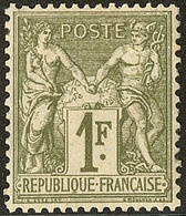 * No 72, Vert-bronze, Très Frais Et Centré. - TB - 1876-1878 Sage (Type I)