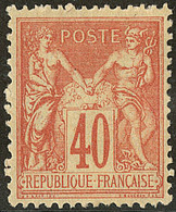 ** No 94, Rouge-orange, Très Frais. - TB - 1876-1878 Sage (Type I)