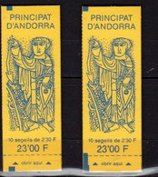 Principat D' Andorra 2 Carnets Neuf** N° 3 Non Ouverts 1990 - Carnets