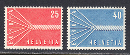 Switzerland 1957 Europa, Mint No Hinge, Sc# 363-364, Yt 595-596, Mi 646-647 - Unused Stamps