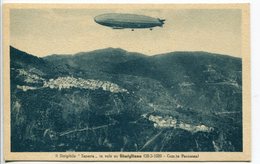 Aerofilatelia Italiana (28.2.1928) - Il Dirigibile "Esperia" In Volo Su Gimigliano (cat. Longhi N. 1205) - Marcophilia (AirAirplanes)