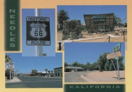 Route 66, Needles California, Motel Sign, Street Scene, Mojave Desert Area, 1990s/2000s Vintage Postcard - Route ''66'