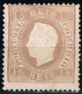 Portugal, 1870/6, # 38 J Dent. 13 1/2, P. Porcelana, Tipo I, MH - Ungebraucht