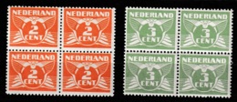1926 Vliegende Duif Blokken Van 4, Blok Of 4  NVPH 173 En 175 MNH/** Postfris - Unused Stamps