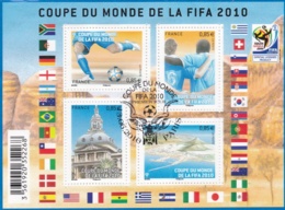 Bloc Coupe Du Monde De Foot  F 4481  Oblitération 1er Jour Paris Du 13 06 2010 - Afgestempeld