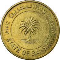 Monnaie, Bahrain, 10 Fils, 1992/AH1412, TTB, Laiton, KM:17 - Bahreïn