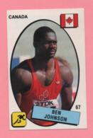 Figurina Supersport 1988 N° 67 - Velocista, Ben Johnson - Athlétisme