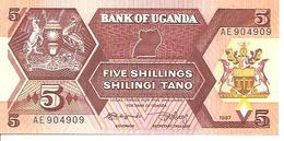 Uganda  P-27  5 Shilingi   1987  UNC - Ouganda