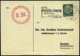 Berlin /  Dresden 1936 (15.4.) Dienst-Kt.: Nat.-Soz. Deutscher Studentenbund T.H. Dresden , Antwort-Einladungskt.: Festl - Non Classés