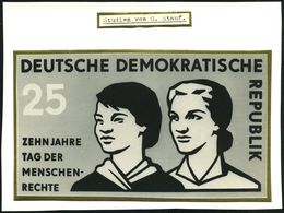 D.D.R. 1956 "10 Jahre Tag Der Menschenrechte" 25 Pf. Großes Foto-Essaysvon G. Stauf (Format 16,5 X 9,5 Cm), Selten!  (zu - VN