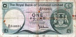 Billet De 1 Pound Sterling  écossé De 1975 En B - 1 Pound