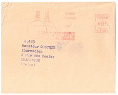 LA GARENNE COLOMBES Lettre Imprimé Tf 5c Traitement Facial Pharmacie SCHERK EMA K 0329 Ob 1951 - Pharmacy