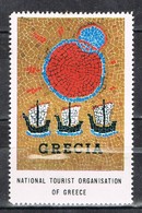 Viñeta, Label , Vignette GRECIA, Grece, Griechenland. Tourism, Turismo, Ceramica, Mosaico ** - Variétés Et Curiosités