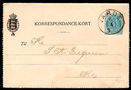 DENMARK 1888 Numeral In Oval Lettercard 4 Øre Used.  Michel K1 - Postwaardestukken
