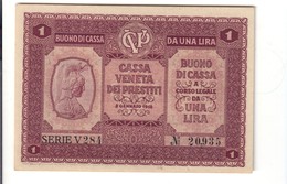 Cassa Veneta Dei Prestiti 1 Lira 02 01 1918 Fds LOTTO 1440 - Sin Clasificación
