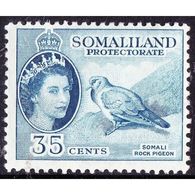 SOMALILAND PROTECTORATE 1953 QEII 35c Blue SG142 MH - Somaliland (Protectorate ...-1959)