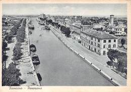 M08126 " FIUMICINO-PANORAMA "PIROSCAFI E BARCONI CARTOLINA POST. ORIG. SPEDITA 1953 - Fiumicino