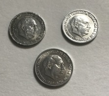 SPAGNA - ESPANA  - 1959 - 3 Monete 10 Centimos - Effige Franco - 10 Centimos
