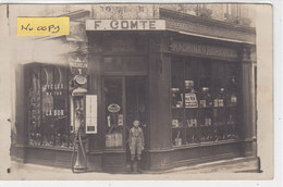 BRIONNE : Devanture  F.COMTE Cycles /Motos - Pompe à Essence - Superbe Carte Photo - Commerce - Other & Unclassified