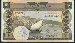 YEMEN D.R. P9b 10 DINARS 1984 Signature 4 FINE/writtings - Jemen
