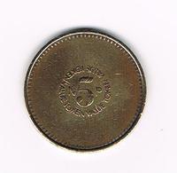 //   GREAT BRITAIN TOKEN VALUE 5 NP VENDING ONLY 1971 - Monétaires/De Nécessité