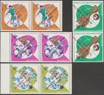 Congo Kin 1966 COB 638/45 Avec Surcharges Renversées. Finale De La Coupe Du Monde De Football, Angleterre-Allemagne - 1966 – England