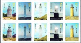 Denmark 2019. Lighthouses. Foil Sheet/Folienblatt MNH. - Full Sheets & Multiples