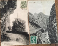 2 CPA, Bougie,Algérie, Route De Bougie à Djidjelli Et Route De Bougie à Sétif - Bejaia (Bougie)