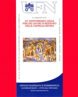 Nuovo - VATICANO - 2019 - Bollettino - 25 Anni Della Fine Dei Lavori Di Restauro Della Cappella Sistina - BF 09 - Lettres & Documents