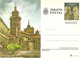 Tarjeta Postal, Teruel (Aragona, Spagna) Plaza Del Ayuntamiento Y Catedral - Teruel