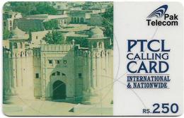 Pakistan - PTCL - Lahore Fort, Prepaid 250Rs, Used - Pakistan