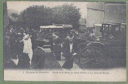 CPA TOP ANIMATION - YVELINES - EQUIPAGE DE BONNELLES SORTANT DE LA MESSE DE ST HUBERT A CELLES LES BORDES - Autres & Non Classés