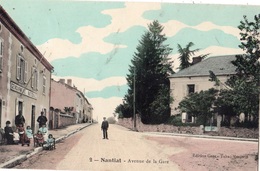 NANTIAT AVENUE DE LA GARE (CARTE COLORISEE) - Nantiat