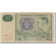 Billet, Suède, 10 Kronor, 1983, KM:52e, TTB - Schweden