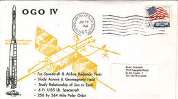 USA 1967 OGO IV Satellite  Commemorative Cover - América Del Norte