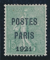 (*) PREOBLITERES - (*) - N°31 - 15c Vert Olive - Signé Calves - TB - 1893-1947