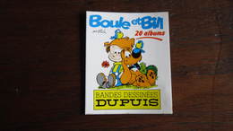 AUTOCOLLANT BOULE ET BILL BILL 20 ALBUMS     ROBA - Boule Et Bill