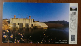 Total Installed Capacity 1.8 Million KW,dam,CN 00 Xiaolangdi Multipurpose Hydro Power Project Advert Pre-stamped Card - Water