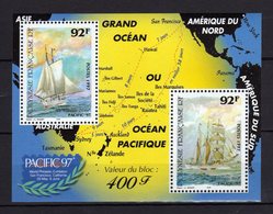 POLYNESIE Polynesia 1997 Pacific 97 Bateau Ship  Yv Bl 22 MNH ** - Blocks & Kleinbögen