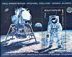 Jubiläum Mondflug 1990 Bulgarien Block 213 ** 2€ USA Astronaut Amstrong Auf Dem Mond Hoja M/s Bloc S/s Sheet Bf Space - América Del Norte