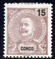 !										■■■■■ds■■ Congo 1898 AF#17 * King Carlos Mouchon 15 Réis (x0856) - Portuguese Congo